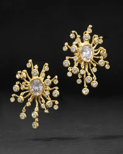 Alexis Bittar 14ct Gold-plated Asterales Moving Clip Earrings