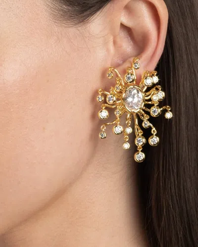 Alexis Bittar 14ct Gold-plated Asterales Moving Clip Earrings