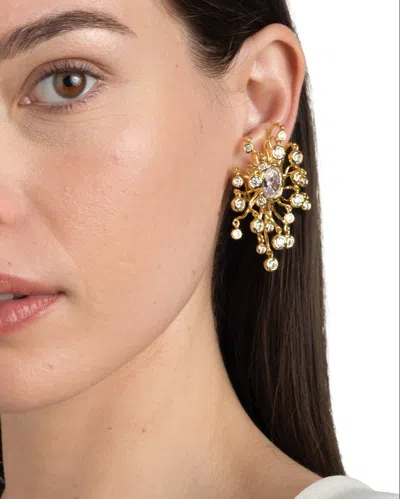 Alexis Bittar 14ct Gold-plated Asterales Moving Clip Earrings
