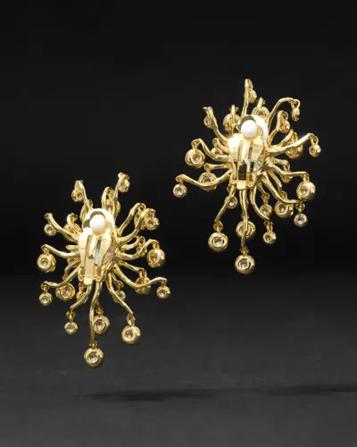 Alexis Bittar 14ct Gold-plated Asterales Moving Clip Earrings