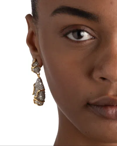 Alexis Bittar 14ct Gold-plated Solanales Crystal Pebble Drop Earrings In Multi