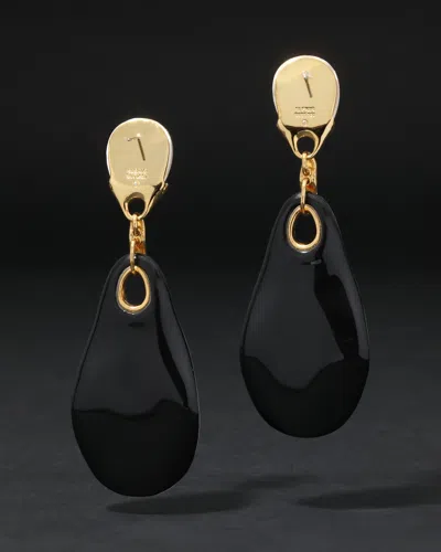 Alexis Bittar Lucite Brut Large Drop Post Earring- In White
