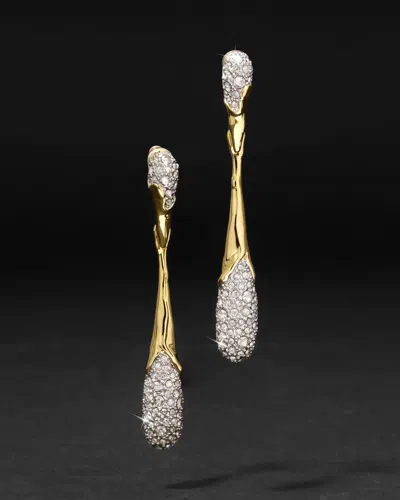 Alexis Bittar Solanales Linear Crystal Teardrop Earrings In Gold