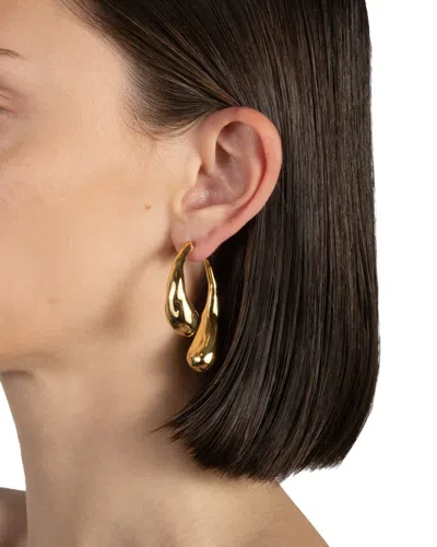 Alexis Bittar Molten Front-back 14kt Gold-plated Drop Earrings