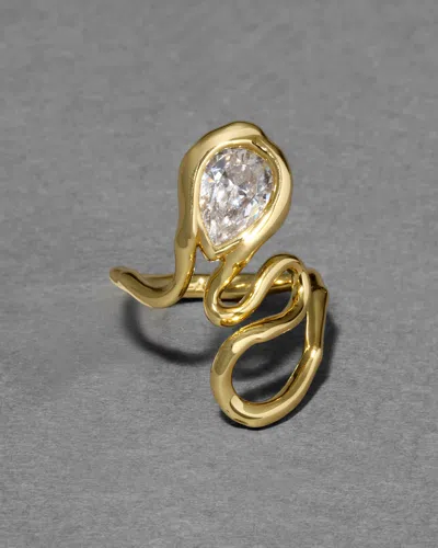 Alexis Bittar Asterales Floating Cubic Zirconia Vine Ring In Metallic