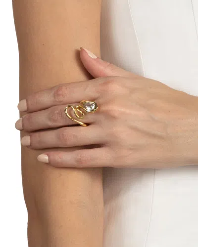 Alexis Bittar Asterales Floating Cubic Zirconia Vine Ring In Metallic