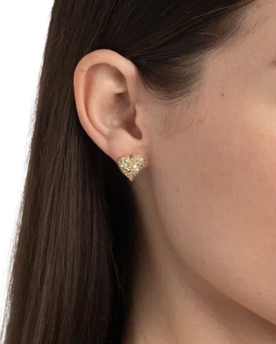 Alexis Bittar Solanles Pave Heart Stud Earrings In Pink