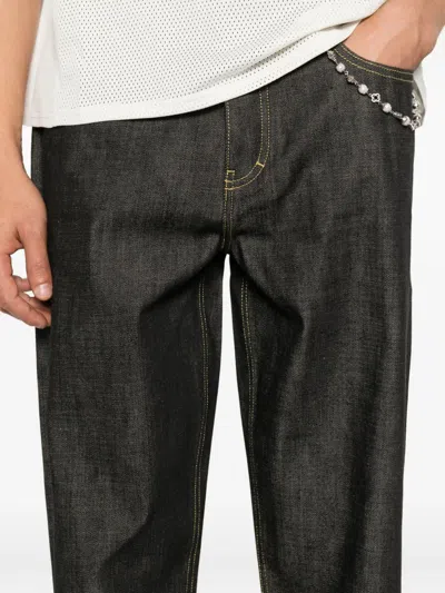 Represent Turn-up Jeans In Black