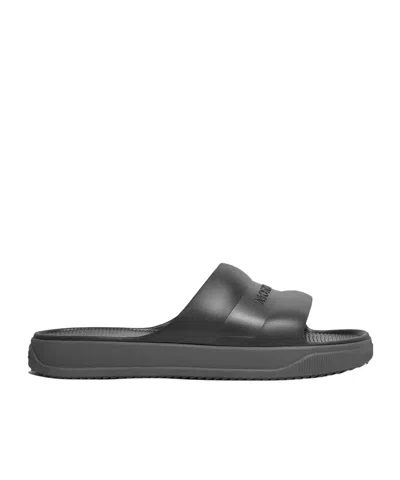Moncler Altive Slide Sandals Open Toe Flat In Black