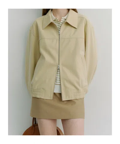 Dunst Long-sleeve Bomber Jacket In Neutral