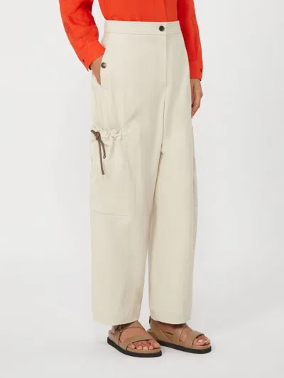 Max Mara Drawstring Pocket Trousers In Neutral
