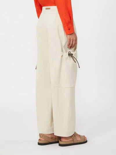 Max Mara Drawstring Pocket Trousers In Neutral