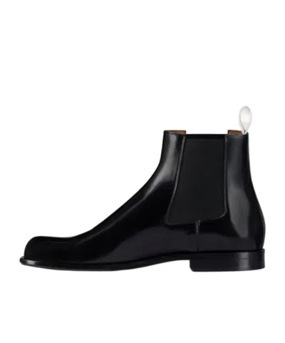 Givenchy Gent Chelsea Boots In Brushed Leather In Black
