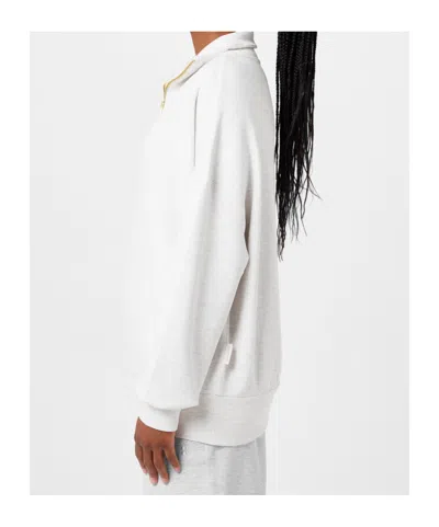 Varley Womens Ivory Marl Davidson Relaxed-fit Stretch-woven Sweatshirt In White