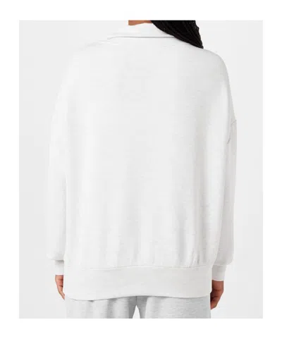 Varley Womens Ivory Marl Davidson Relaxed-fit Stretch-woven Sweatshirt In White