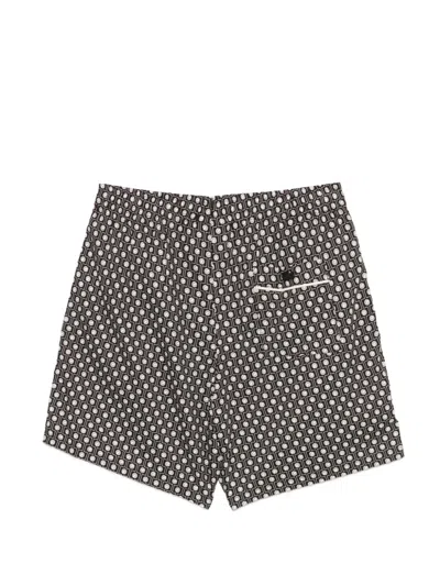 Lacoste Patterned Shorts In Brown