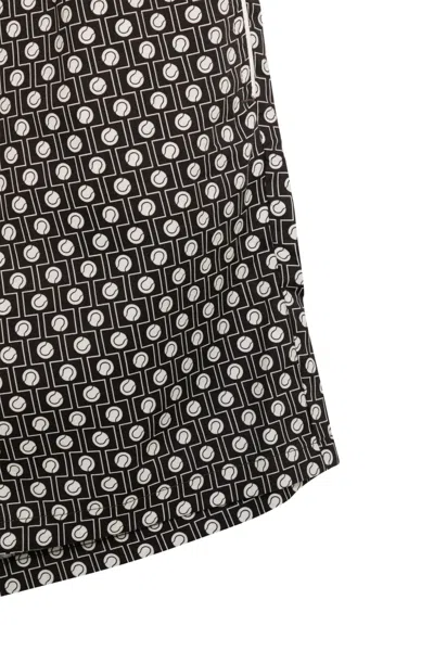 Lacoste Patterned Shorts In Brown