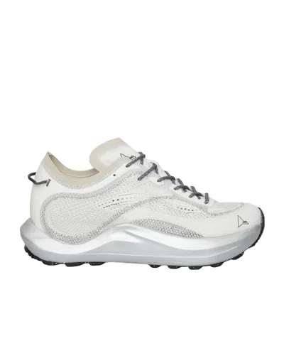 Roa White Fabric Athletic Sneakers In White