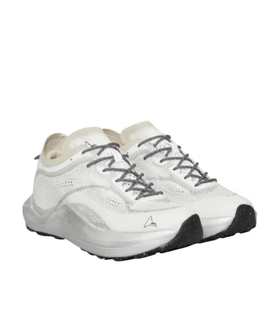 Roa White Fabric Athletic Sneakers In White