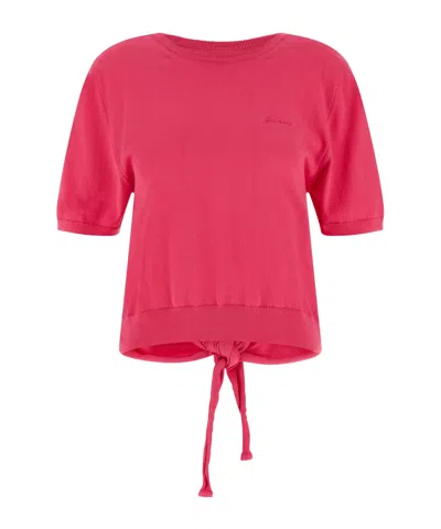 Ganni Bare Back Sweater In Pink