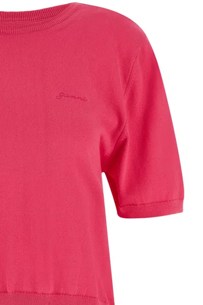 Ganni Bare Back Sweater In Pink
