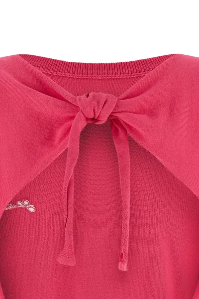 Ganni Bare Back Sweater In Pink