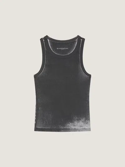 Givenchy Slim Fit Tank Top In Cotton With Portrait Print In Multi