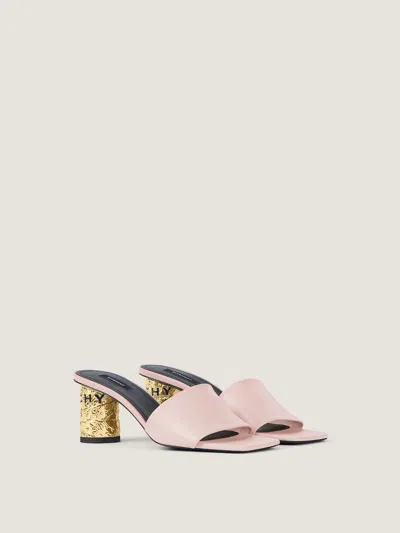 Givenchy Tape Heeled Mules In Leather In Multi