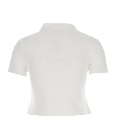 Shushu-tong Wave Collar T-shirt In White