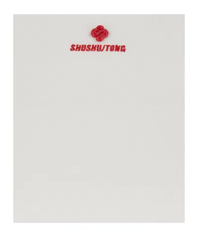 Shushu-tong Wave Collar T-shirt In White