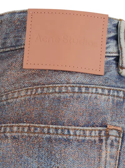 Acne Studios Multi-pocket Denim Shorts In Blue