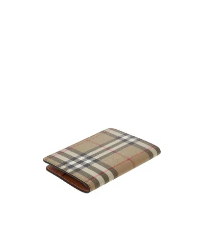 Burberry Check Passport Wallet In Multi