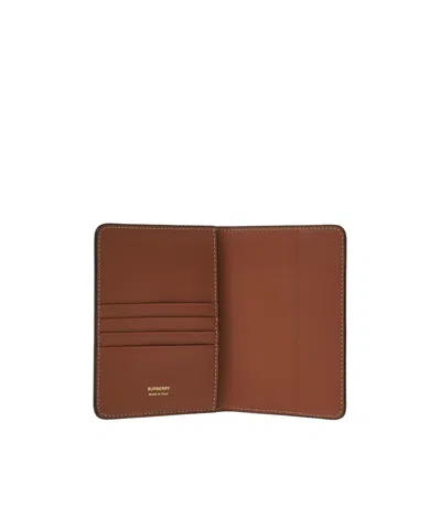 Burberry Check Passport Wallet In Multi