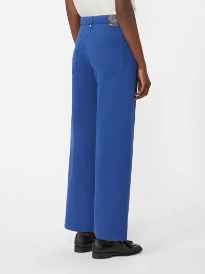 Max Mara Belt Loop Casual Pants In Blue