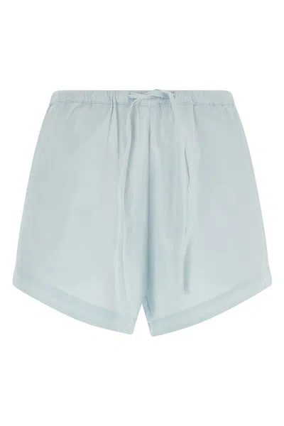 Rotate Birger Christensen Poplin Shorts Featuring Practical Side Pockets In Blue
