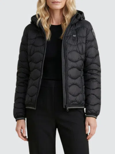 Blauer Lightweight Puffer Jacket With Horizontal Wave Stitching In Burgundy