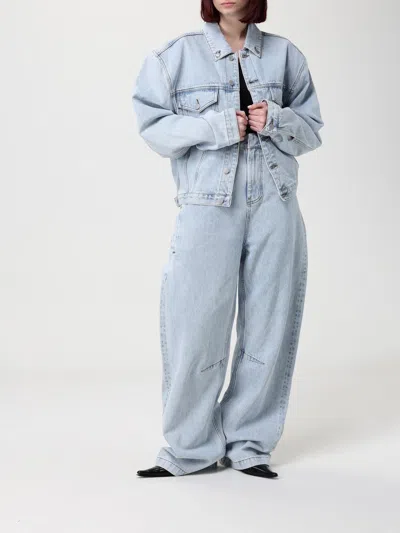 Entire Studios Gem Logo-patch Belt-loop Jeans In Blue