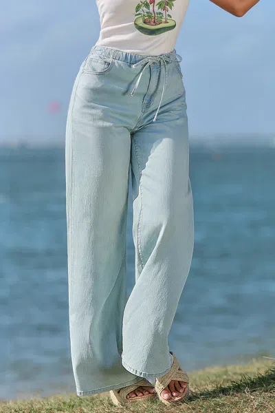 Cupshe Keep Scrolling Blue Jeans In Blue