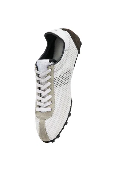 Maison Margiela Timeless Leather Sneakers For Men In White
