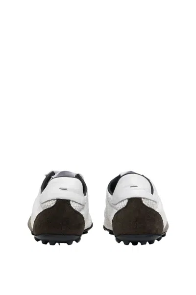 Maison Margiela Timeless Leather Sneakers For Men In White