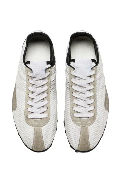 Maison Margiela Timeless Leather Sneakers For Men In White