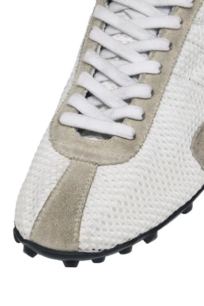 Maison Margiela Timeless Leather Sneakers For Men In White