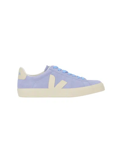 Veja Suede Campo Sneakers Contrast Sole Design In Purple