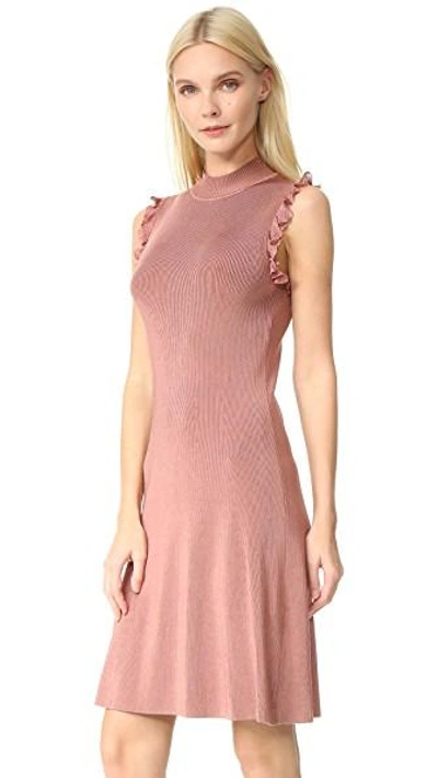 Shop Nina Ricci Sleeveless Dress In Powder