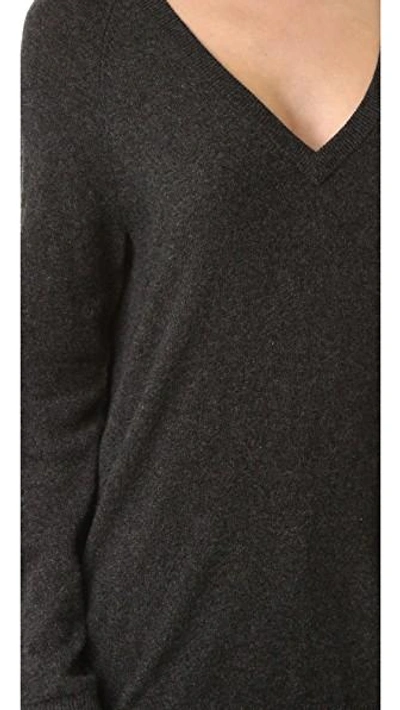 Shop Equipment Asher V-neck Sweater In Charcoal Heather Grey