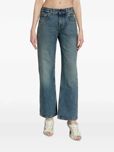 Balenciaga Stonewashed-effect Jeans In Blue