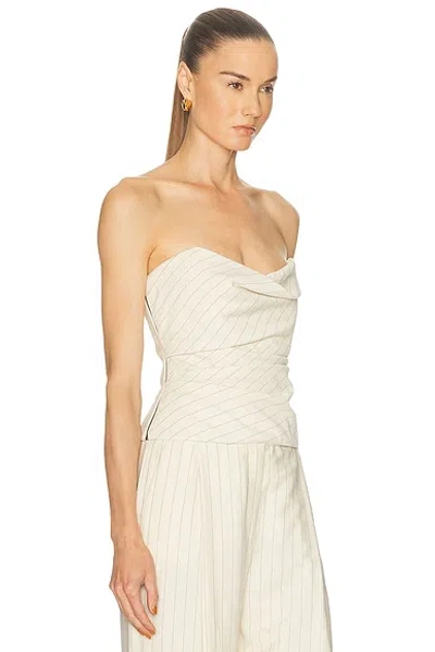 The Sei Cowl Bustier In White