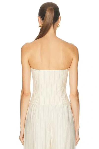 The Sei Cowl Bustier In White