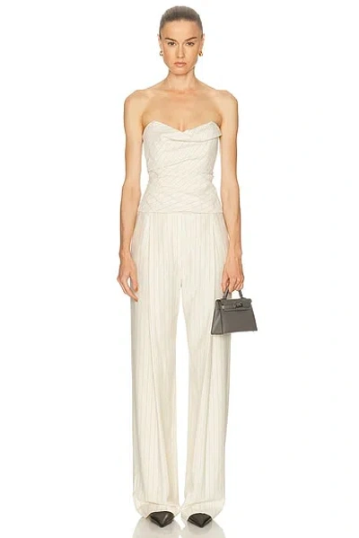 The Sei Cowl Bustier In White