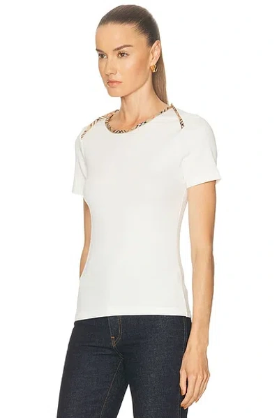 Burberry Fitted Tee In White